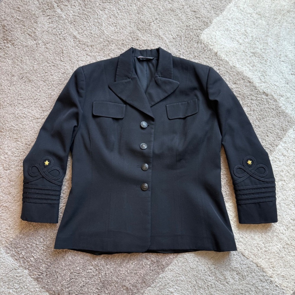 Howard Uniforms Baltimore Womens‎ Military Blazer Black Soutache Anchor Buttons